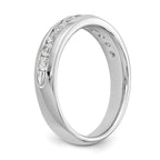 14K White Gold 11-Stone 1/2 carat Round Diamond Complete Channel Band
