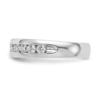 14K White Gold 11-Stone 3/4 carat Round Diamond Complete Channel Band