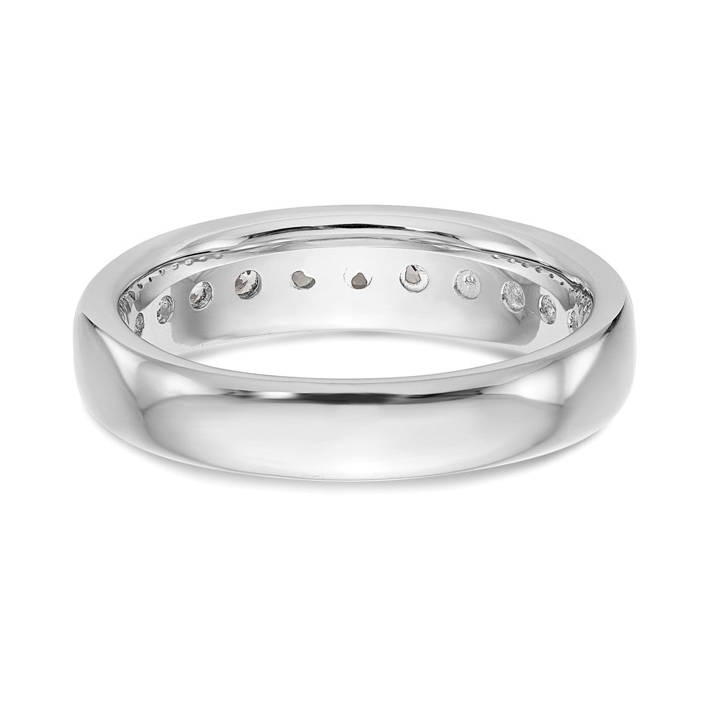 14K White Gold 11-Stone 3/4 carat Round Diamond Complete Channel Band
