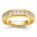 14K Yellow Gold 11-Stone Diamond Channel Band