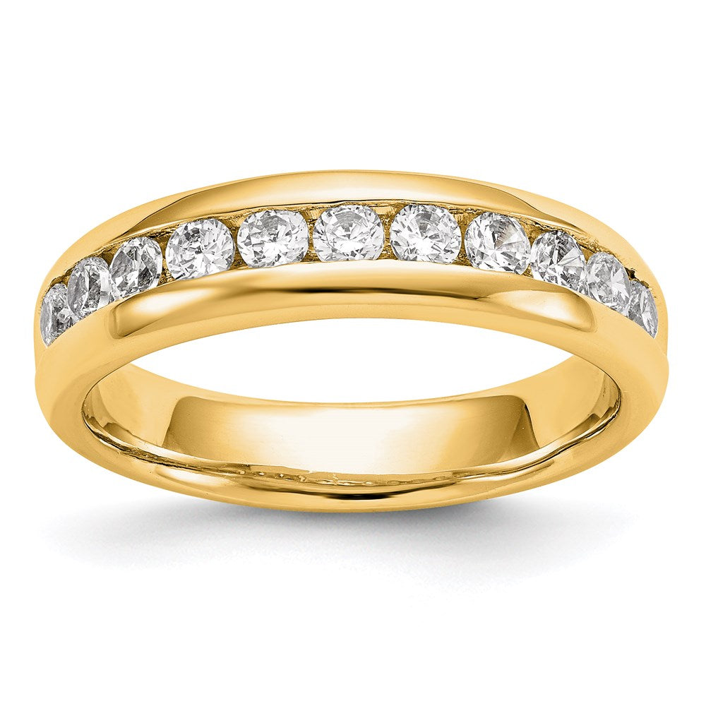 14K Yellow Gold 11-Stone Diamond Channel Band
