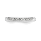 14K White Gold 11-Stone 1/6 carat Round Diamond Complete Channel Band