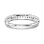 14K White Gold 11-Stone 1/6 carat Round Diamond Complete Channel Band