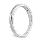 14K White Gold 11-Stone 1/6 carat Round Diamond Complete Channel Band