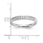 14K White Gold 11-Stone 1/6 carat Round Diamond Complete Channel Band