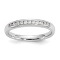 14K White Gold 11-Stone 1/6 carat Round Diamond Complete Channel Band