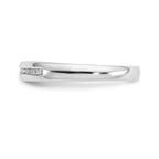 14K White Gold 11-Stone 1/5 carat Round Diamond Complete Channel Band