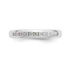 14K White Gold 11-Stone 1/5 carat Round Diamond Complete Channel Band