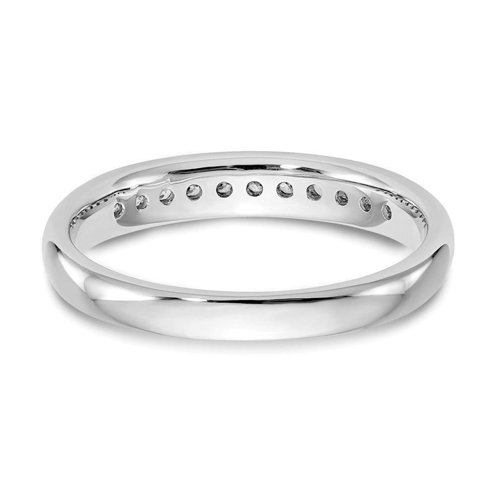 14K White Gold 11-Stone 1/5 carat Round Diamond Complete Channel Band
