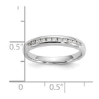 14K White Gold 11-Stone 1/5 carat Round Diamond Complete Channel Band