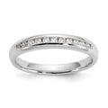 14K White Gold 11-Stone 1/5 carat Round Diamond Complete Channel Band