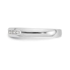 14K White Gold 11-Stone 1/4 carat Round Diamond Complete Channel Band