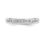 14K White Gold 11-Stone 1/4 carat Round Diamond Complete Channel Band