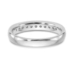 14K White Gold 11-Stone 1/4 carat Round Diamond Complete Channel Band