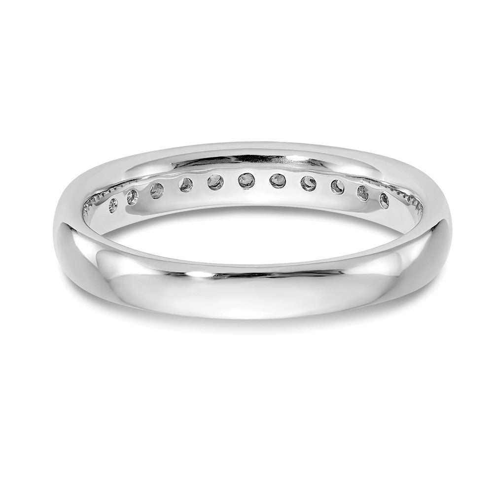14K White Gold 11-Stone 1/4 carat Round Diamond Complete Channel Band