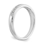 14K White Gold 11-Stone 1/4 carat Round Diamond Complete Channel Band