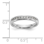 14K White Gold 11-Stone 1/4 carat Round Diamond Complete Channel Band