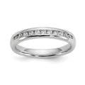 14K White Gold 11-Stone 1/4 carat Round Diamond Complete Channel Band