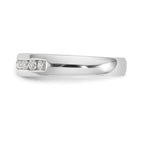 14K White Gold 11-Stone 3/8 carat Round Diamond Complete Channel Band