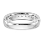 14K White Gold 11-Stone 3/8 carat Round Diamond Complete Channel Band