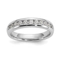 14K White Gold 11-Stone 3/8 carat Round Diamond Complete Channel Band