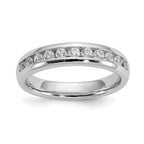 14K White Gold 11-Stone 3/8 carat Round Diamond Complete Channel Band