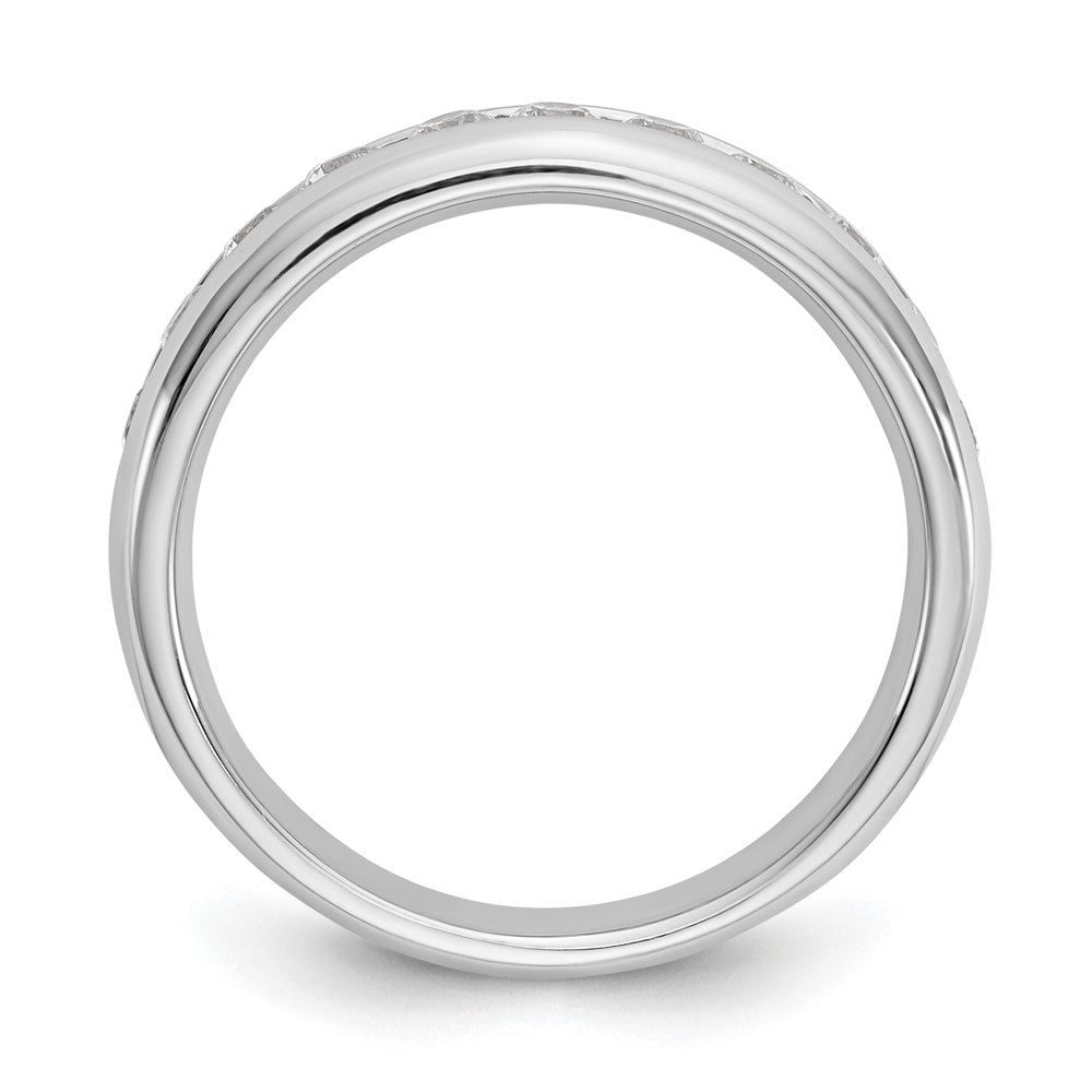 14K White Gold 11-Stone 1/2 carat Round Diamond Complete Channel Band