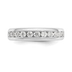 14K White Gold 11-Stone 1/2 carat Round Diamond Complete Channel Band