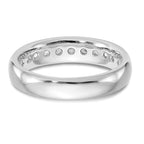 14K White Gold 11-Stone 1/2 carat Round Diamond Complete Channel Band