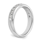 14K White Gold 11-Stone 1/2 carat Round Diamond Complete Channel Band