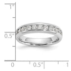 14K White Gold 11-Stone 1/2 carat Round Diamond Complete Channel Band