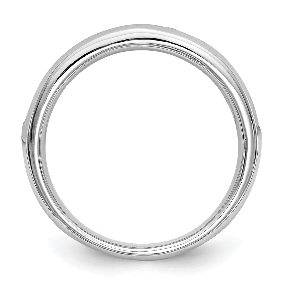14K White Gold 11-Stone 3/4 carat Round Diamond Complete Channel Band