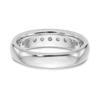 14K White Gold 11-Stone 3/4 carat Round Diamond Complete Channel Band