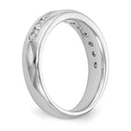 14K White Gold 11-Stone 3/4 carat Round Diamond Complete Channel Band