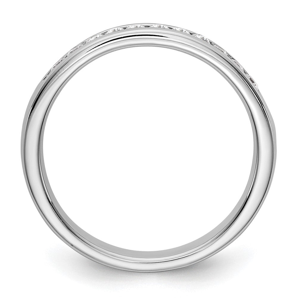 14K White Gold 11-Stone 1/5 carat Round Diamond Complete Channel Band