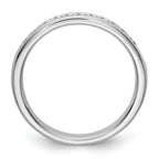14K White Gold 11-Stone 1/5 carat Round Diamond Complete Channel Band