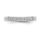14K White Gold 11-Stone 1/5 carat Round Diamond Complete Channel Band