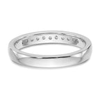 14K White Gold 11-Stone 1/5 carat Round Diamond Complete Channel Band
