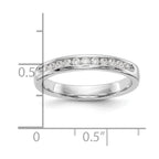 14k White Gold True Origin Lab Grown SI/VS Near Colorless 1/5 carat Round Diamond Men's Complete Channel Band