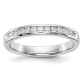 14k White Gold True Origin Lab Grown SI/VS Near Colorless 1/5 carat Round Diamond Men's Complete Channel Band