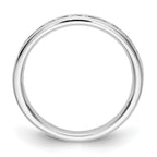 14k White Gold True Origin Lab Grown SI/VS Near Colorless 1/3 carat Round Diamond Men's Complete Channel Band