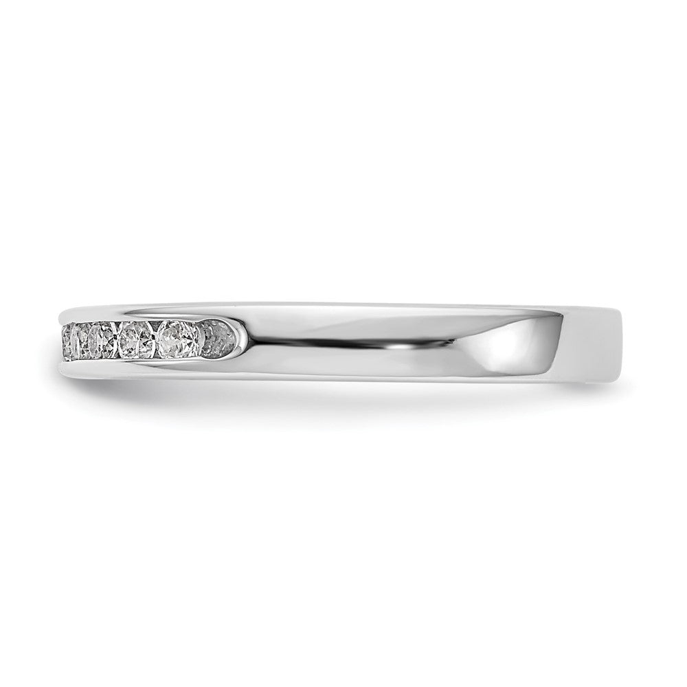 14k White Gold True Origin Lab Grown SI/VS Near Colorless 1/3 carat Round Diamond Men's Complete Channel Band