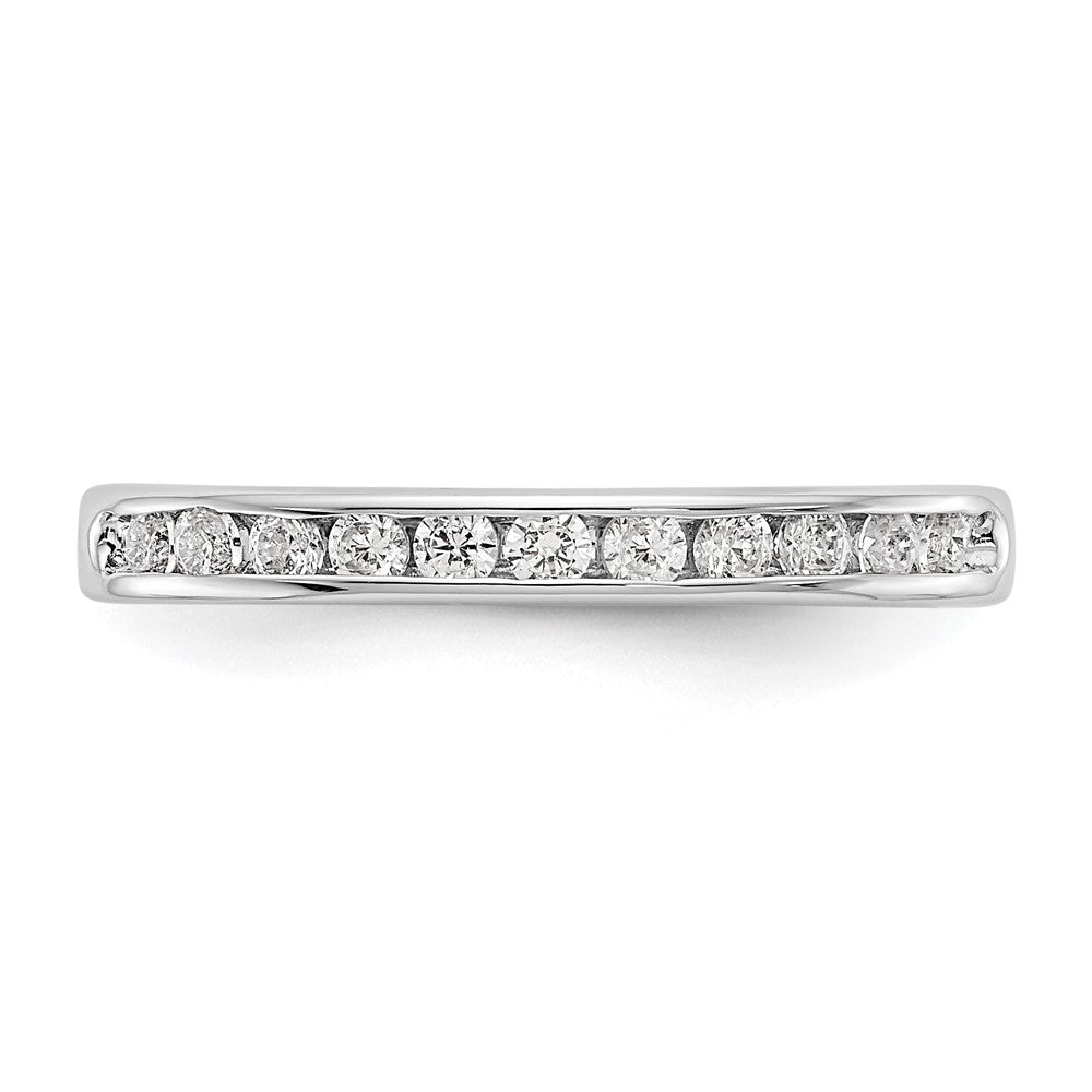 14k White Gold True Origin Lab Grown SI/VS Near Colorless 1/3 carat Round Diamond Men's Complete Channel Band