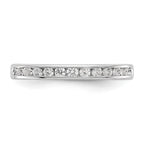 14k White Gold True Origin Lab Grown SI/VS Near Colorless 1/3 carat Round Diamond Men's Complete Channel Band
