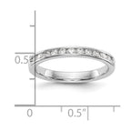 14K White Gold 11-Stone 1/3 carat Round Diamond Complete Channel Band