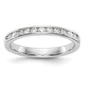 14k White Gold True Origin Lab Grown SI/VS Near Colorless 1/3 carat Round Diamond Men's Complete Channel Band