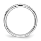 14K White Gold 11-Stone 1/2 carat Round Diamond Complete Channel Band