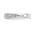 14k White Gold True Origin Lab Grown SI/VS Near Colorless 1/2 carat Round Diamond Men's Complete Channel Band