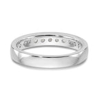14k White Gold True Origin Lab Grown SI/VS Near Colorless 1/2 carat Round Diamond Men's Complete Channel Band