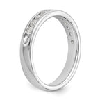14k White Gold True Origin Lab Grown SI/VS Near Colorless 1/2 carat Round Diamond Men's Complete Channel Band